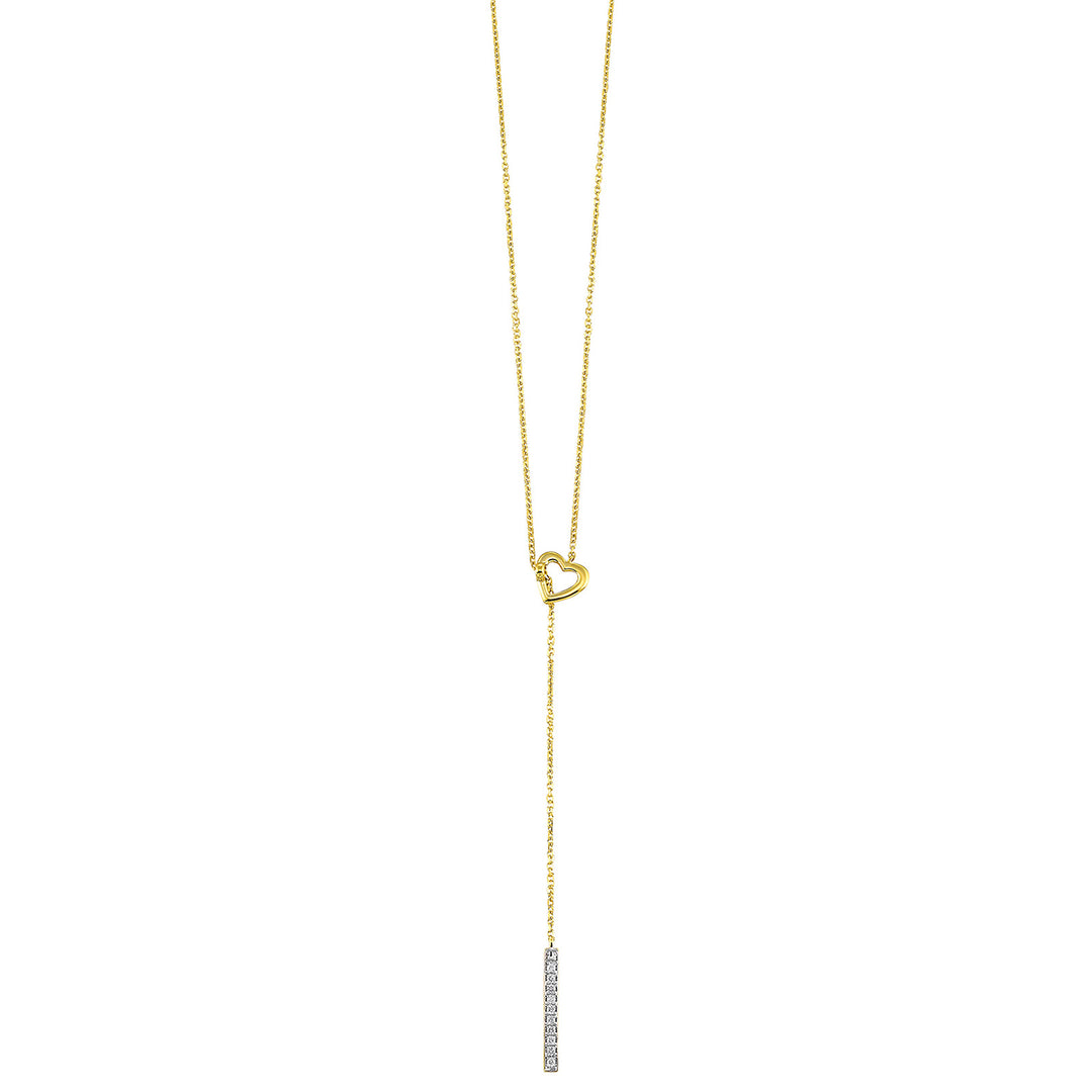 14Kt Yellow Gold Diamond 1/20Ctw Necklace