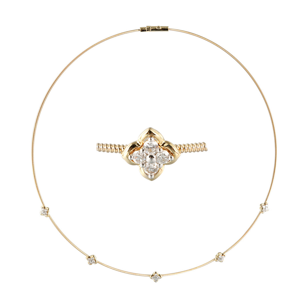 14Kt Yellow Gold Diamond 1/2Ctw Necklace