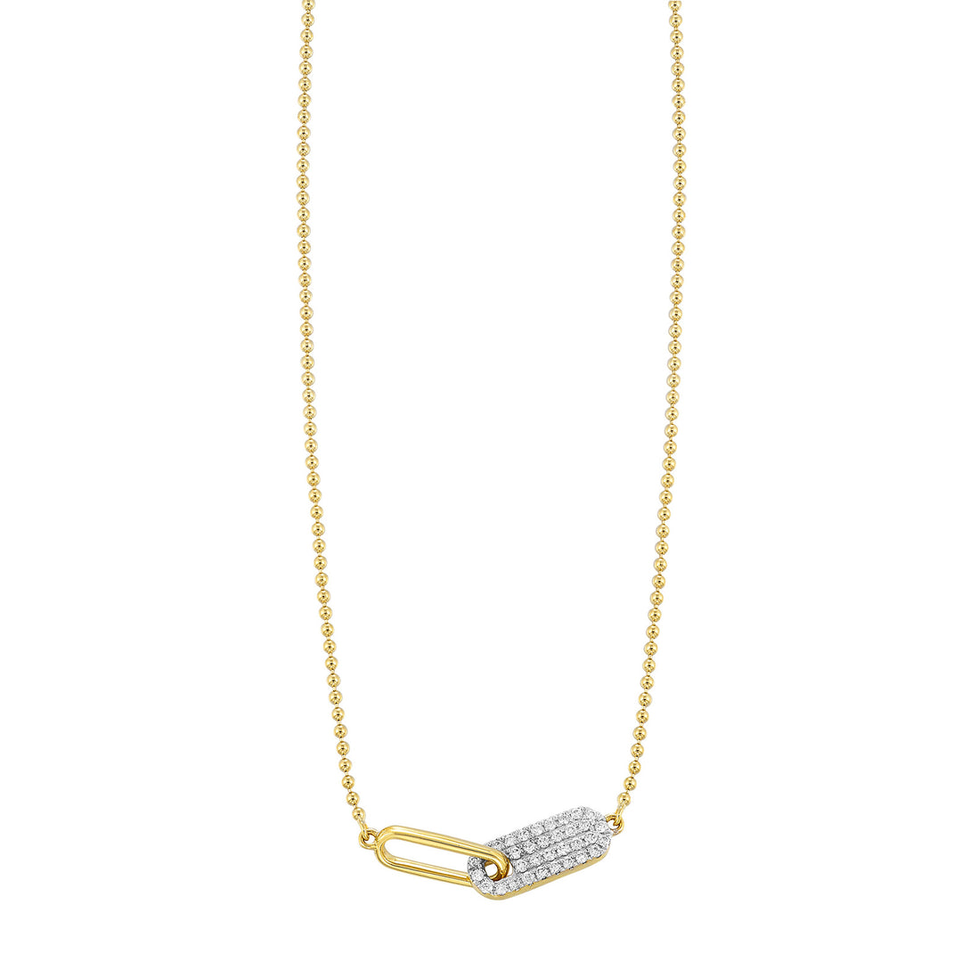 14Kt Yellow Gold Diamond 1/5Ctw Necklace