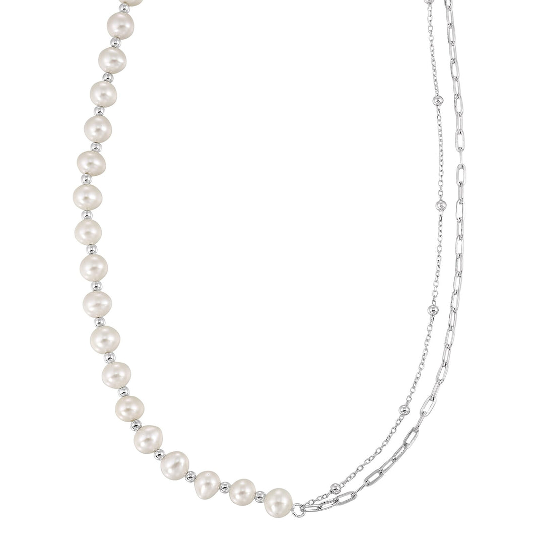 Silver Pearl Necklace