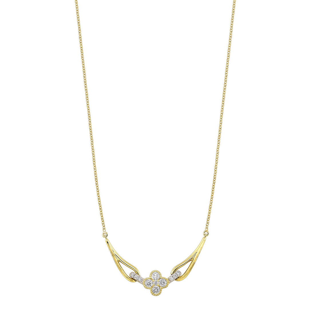 10Kt Yellow Gold Diamond 1/3Ctw Necklace