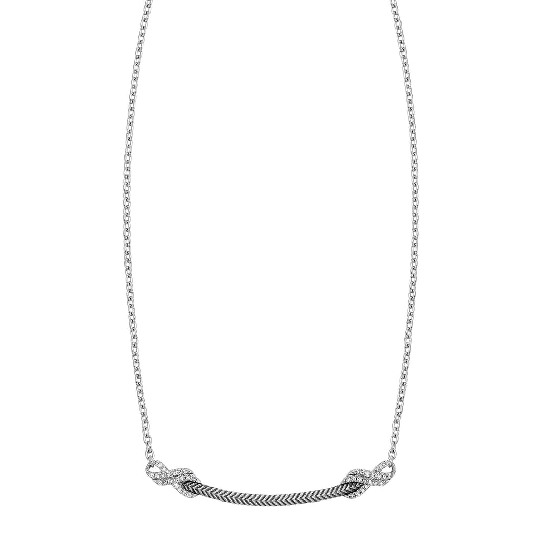 Silver Diamond 1/7Ctw Necklace