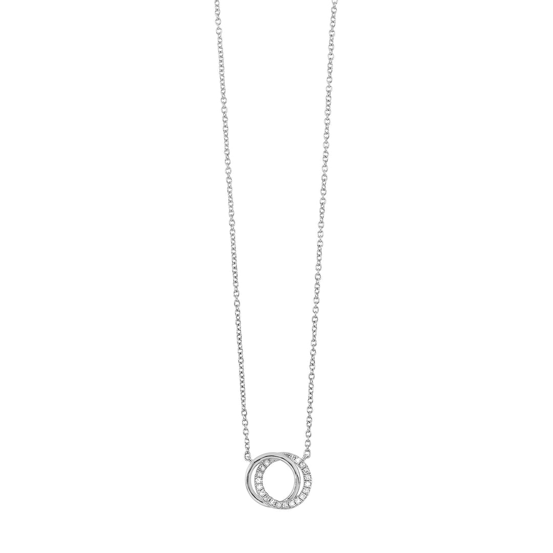 14Kt White Gold Diamond 1/12Ctw Pendant