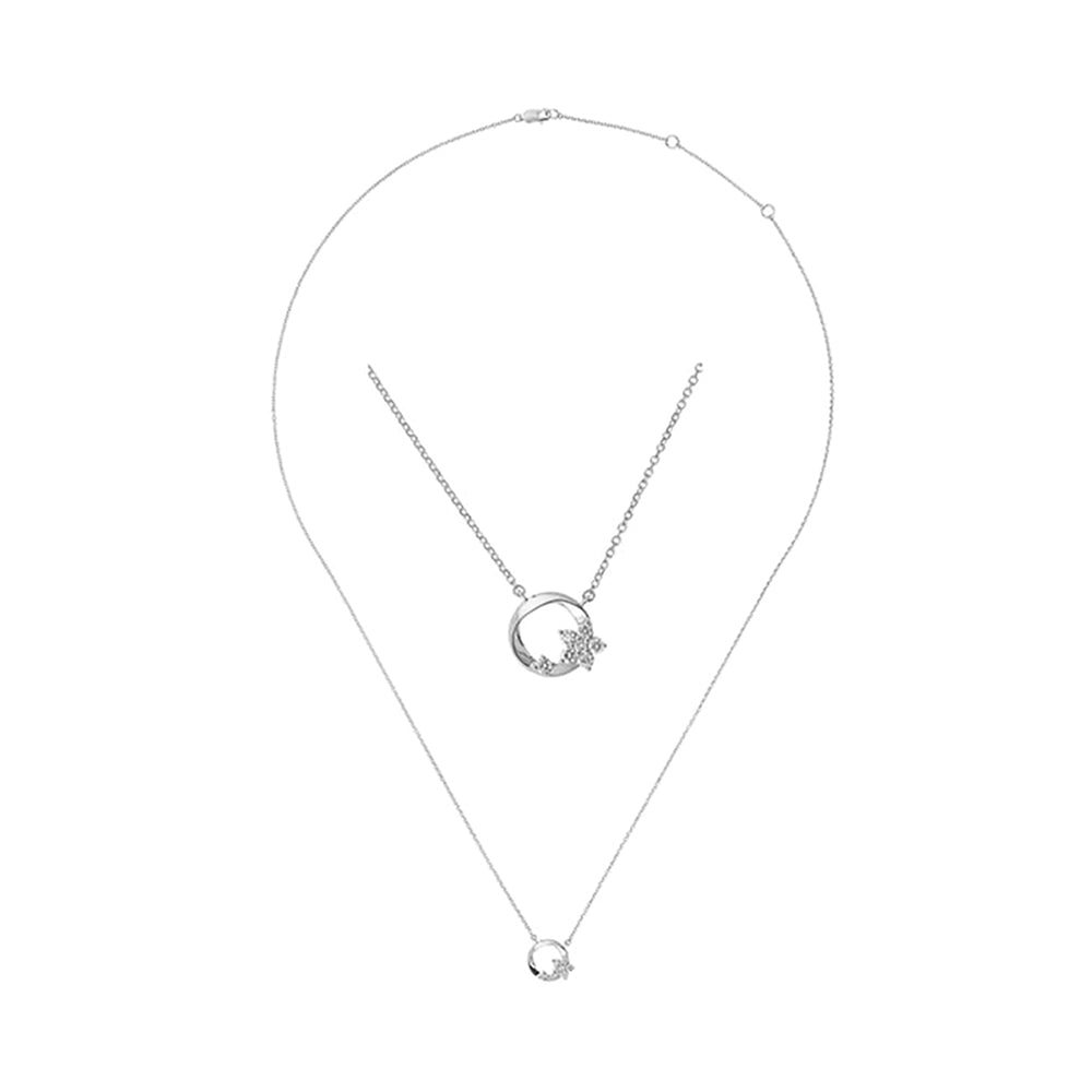 14Kt White Gold Diamond 1/10Ctw Pendant