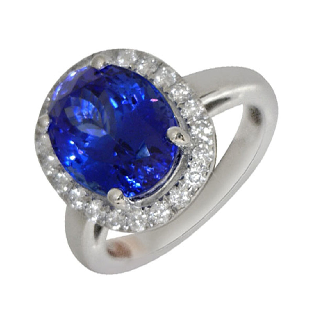 14Kt White Gold Diamond 3/8Ctw & Tanzanite 5 5/8Ctw Ring