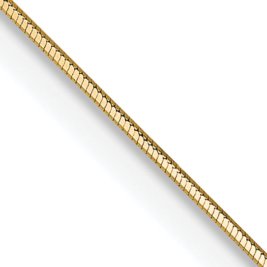 14K 16 inch .5mm Octagonal Snake with Lobster Clasp Chain
