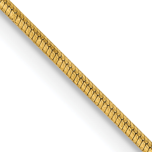 14k .8mm Octagonal Snake Chain