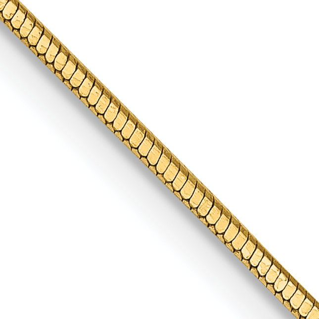 14k .9mm Octagonal Snake Chain