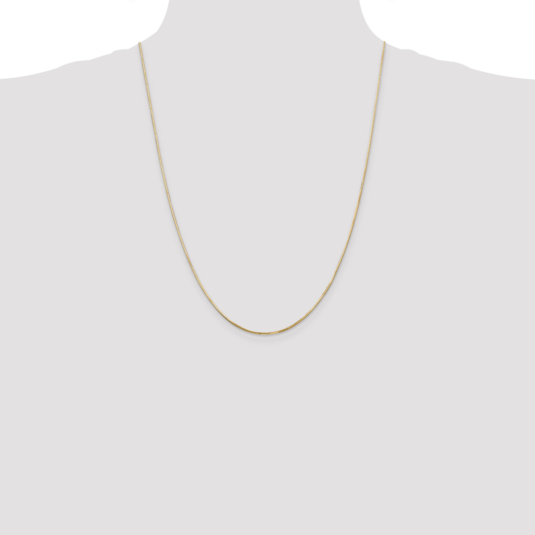 14k .9mm Octagonal Snake Chain
