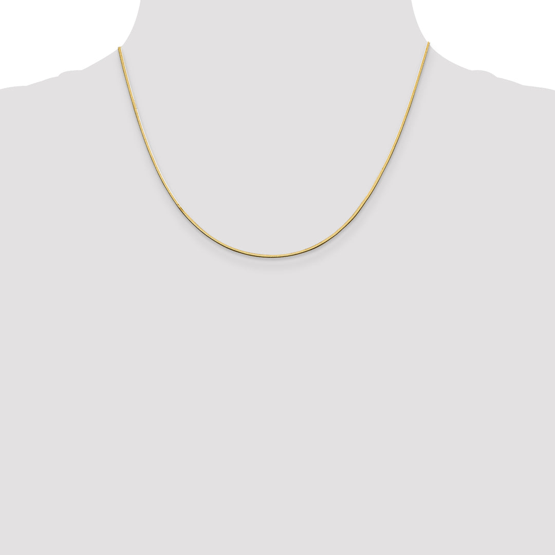 14k 1mm Octagonal Snake Chain