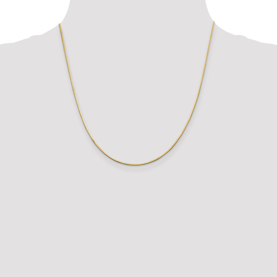 14k 1mm Octagonal Snake Chain