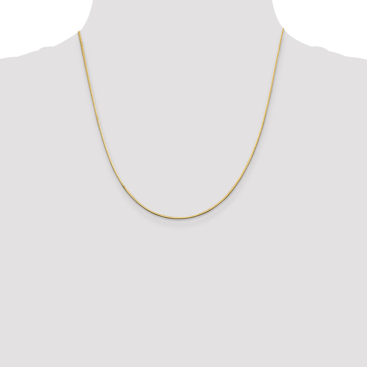 14k 1mm Octagonal Snake Chain