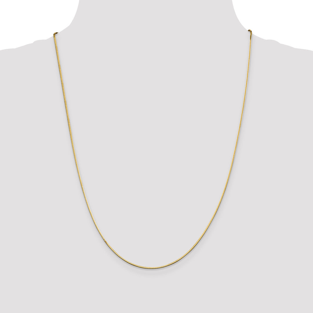 14k 1mm Octagonal Snake Chain