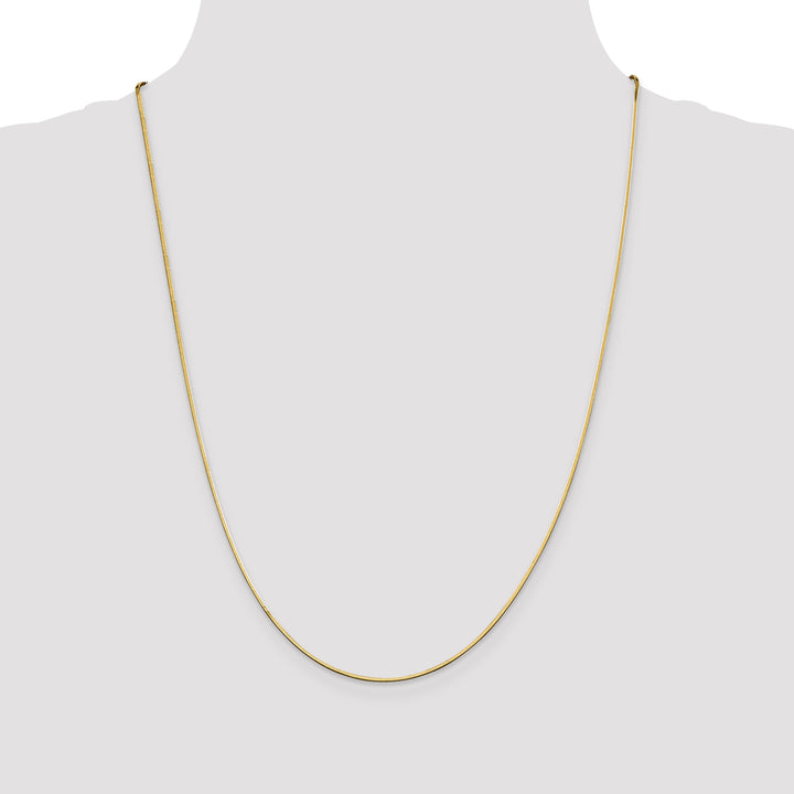 14k 1mm Octagonal Snake Chain