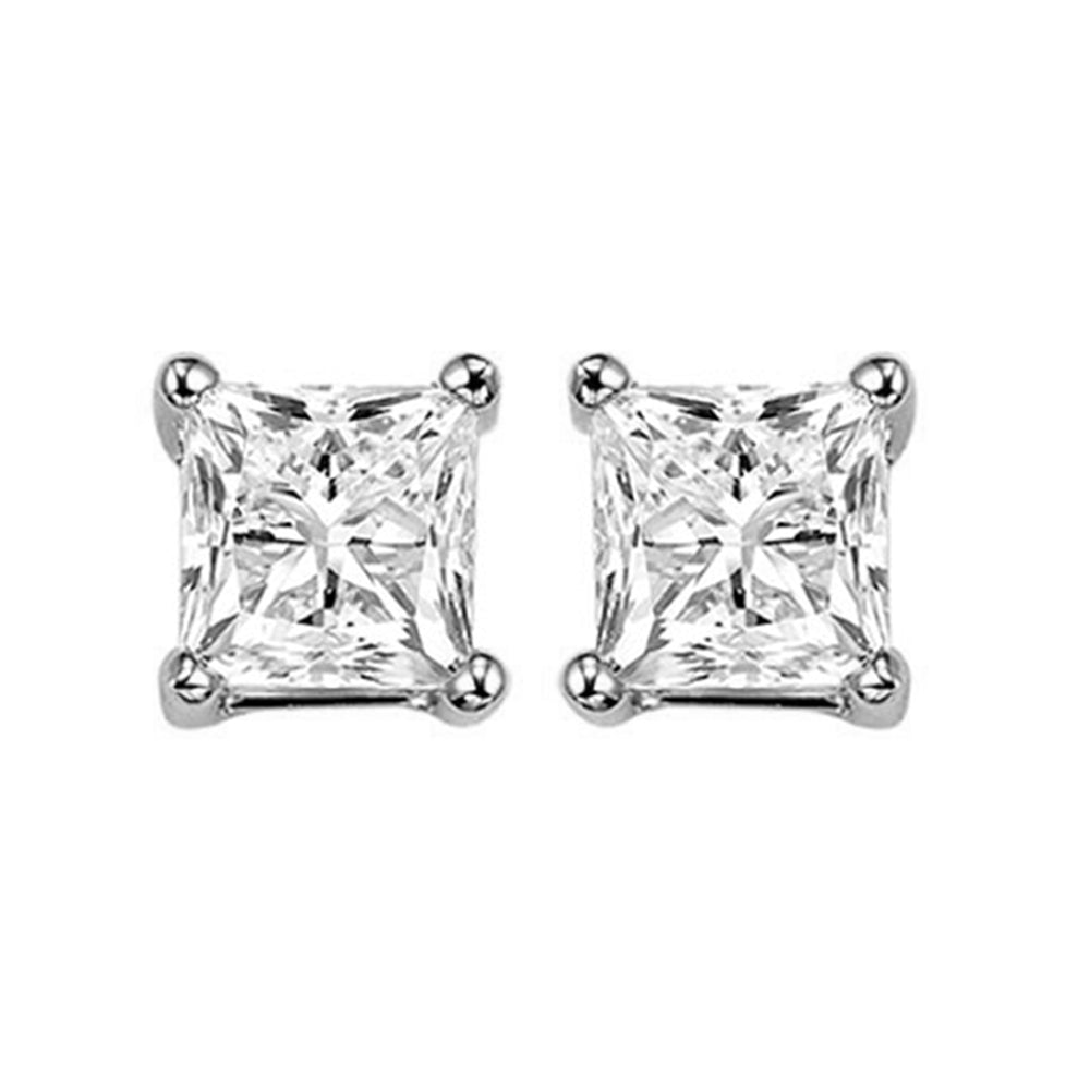 14Kt White Gold Diamond 1/10Ctw Earring