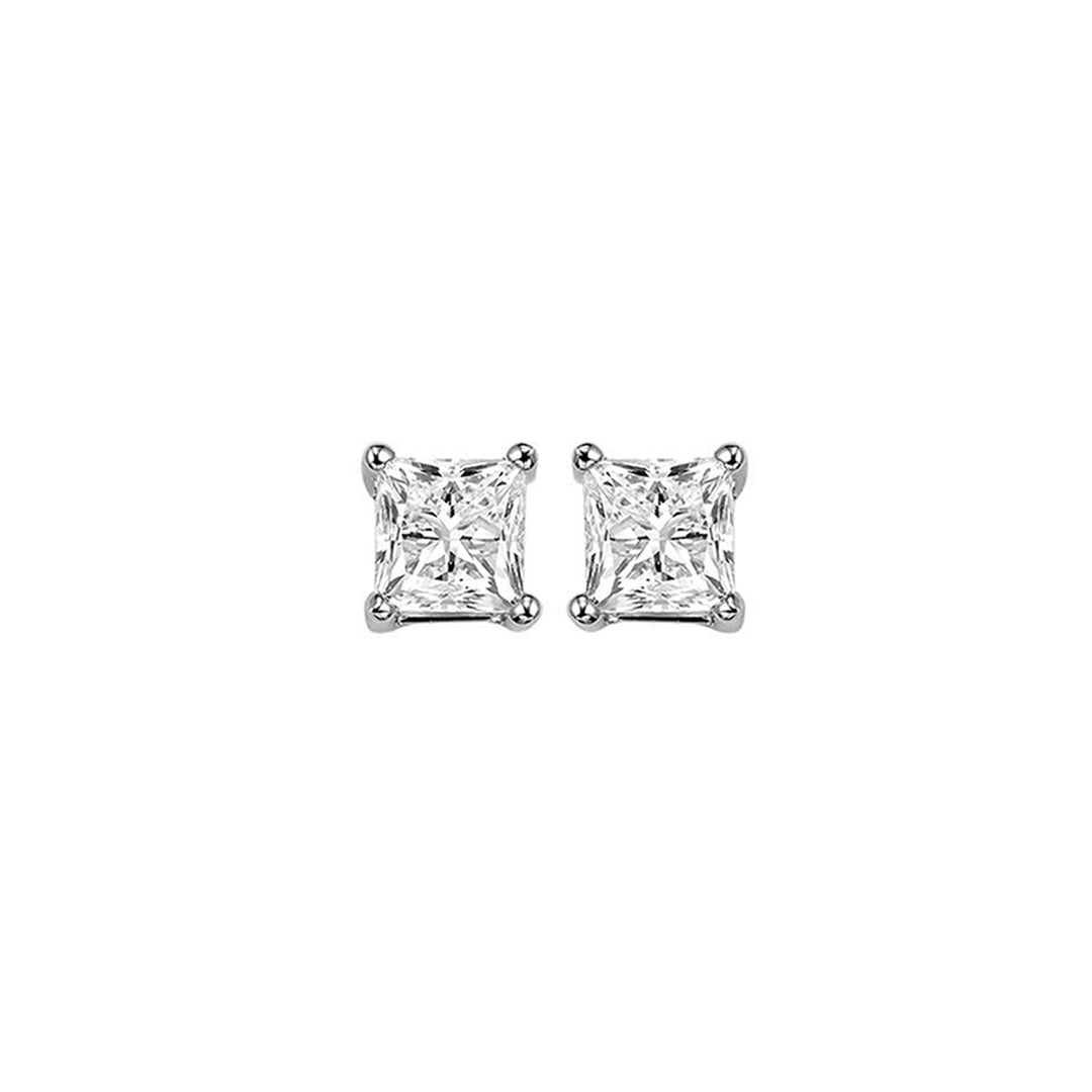 14Kt White Gold Diamond 3/8Ctw Earring