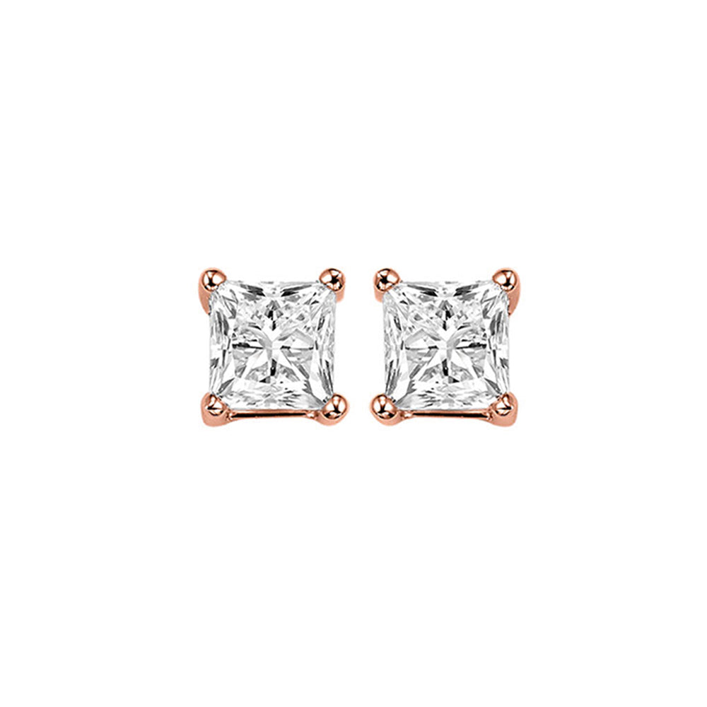 14Kt Rose Gold Diamond 3/4Ctw Earring