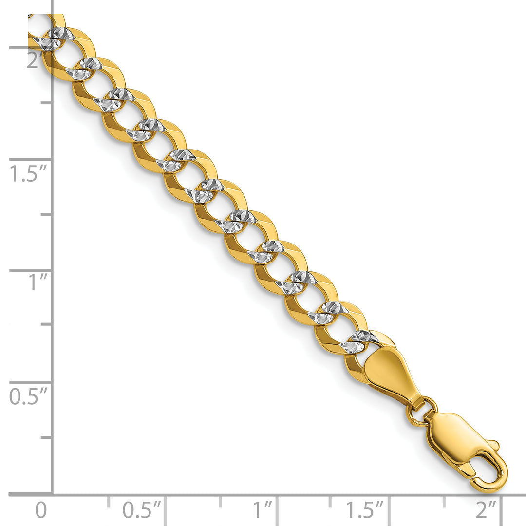 14k 5.9mm Lightweight Pavé Flat Cuban Chain