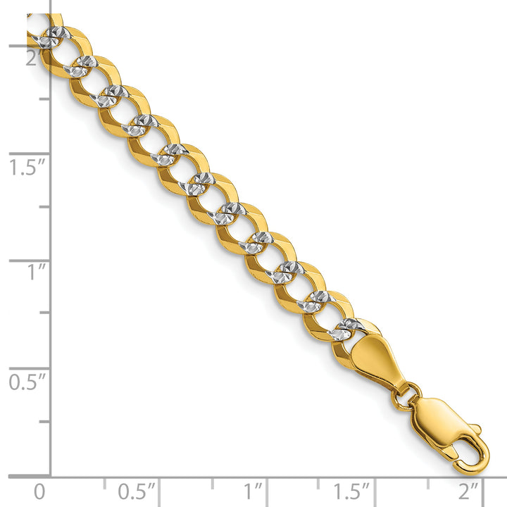14k 5.9mm Lightweight Pavé Flat Cuban Chain