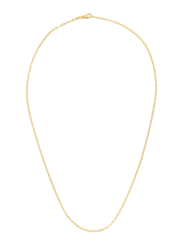 14K Gold 1.5mm Paperclip Chain