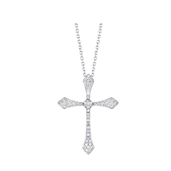 14Kt White Gold Diamond 1/5Ctw Pendant