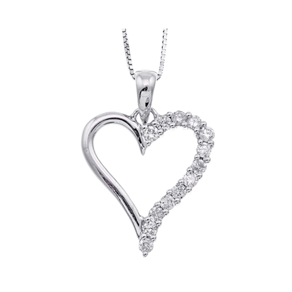 14Kt White Gold Diamond 1/5Ctw Pendant