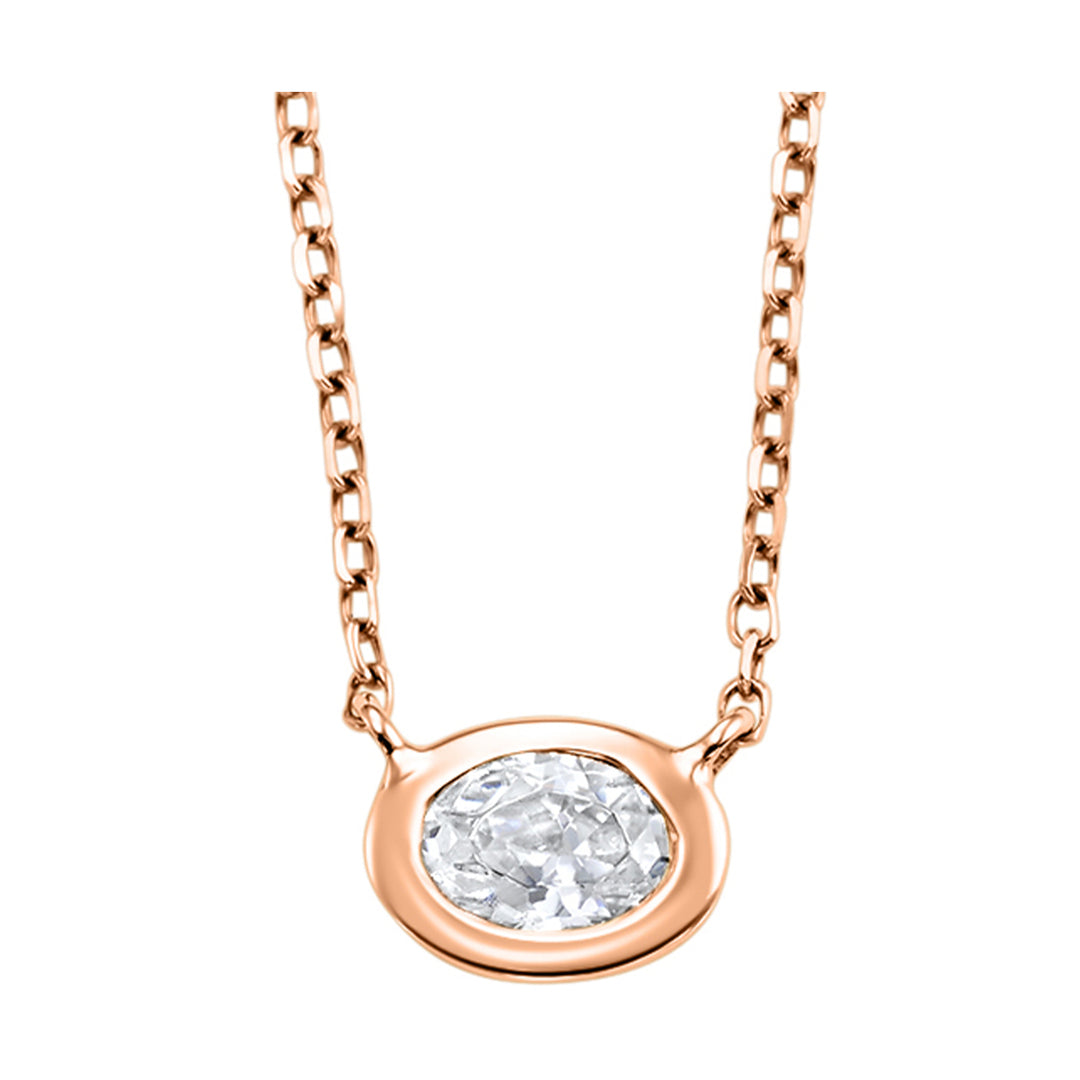 14Kt Rose Gold Diamond 1/10Ctw Pendant