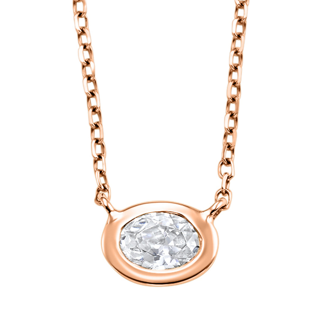 14Kt Rose Gold Diamond 1/10Ctw Pendant