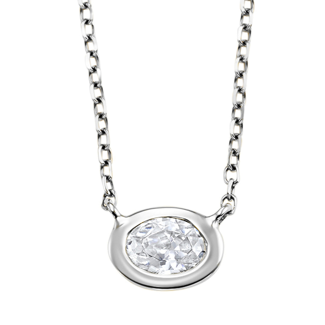 14Kt White Gold Diamond 1/7Ctw Pendant