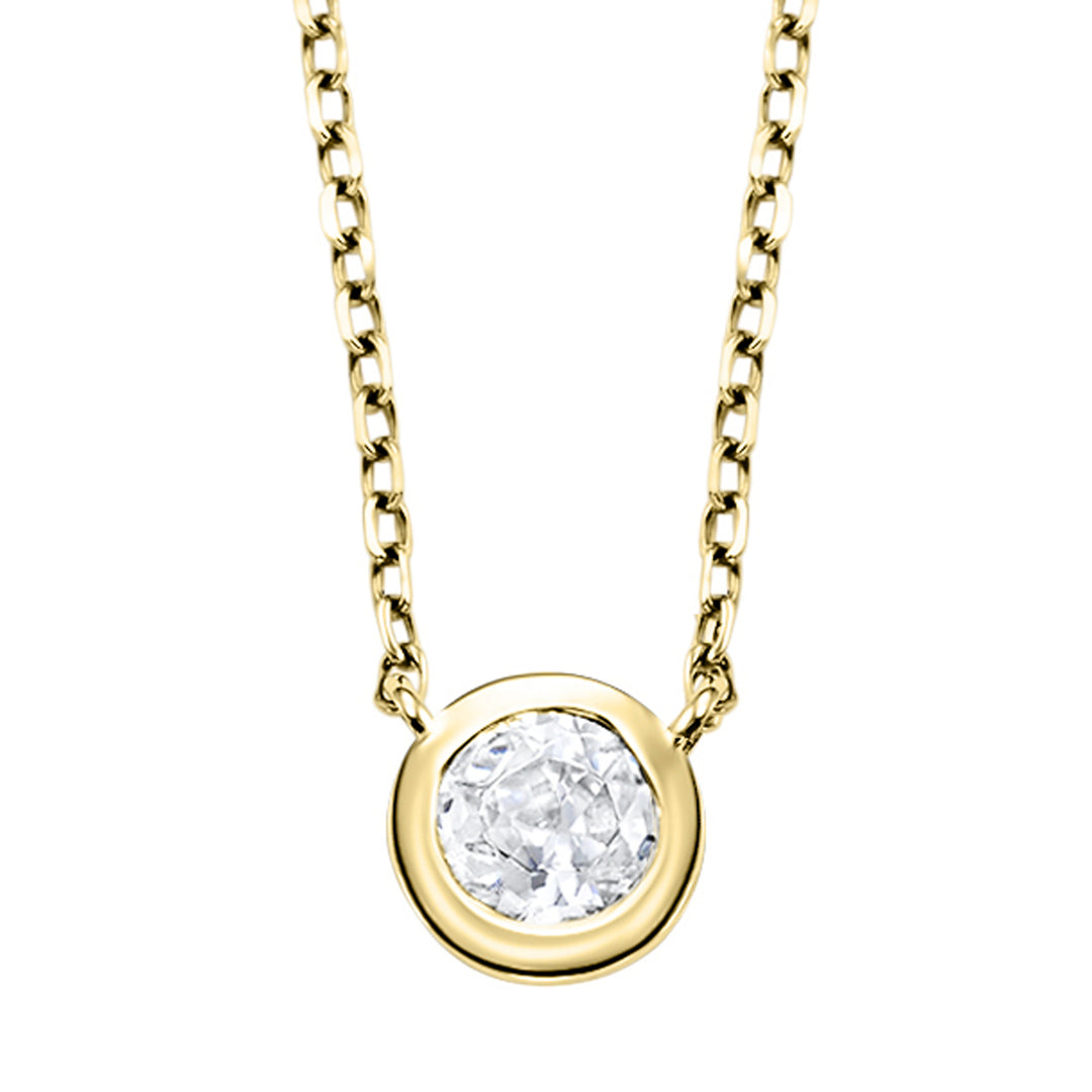 14Kt Yellow Gold Diamond 1/10Ctw Pendant