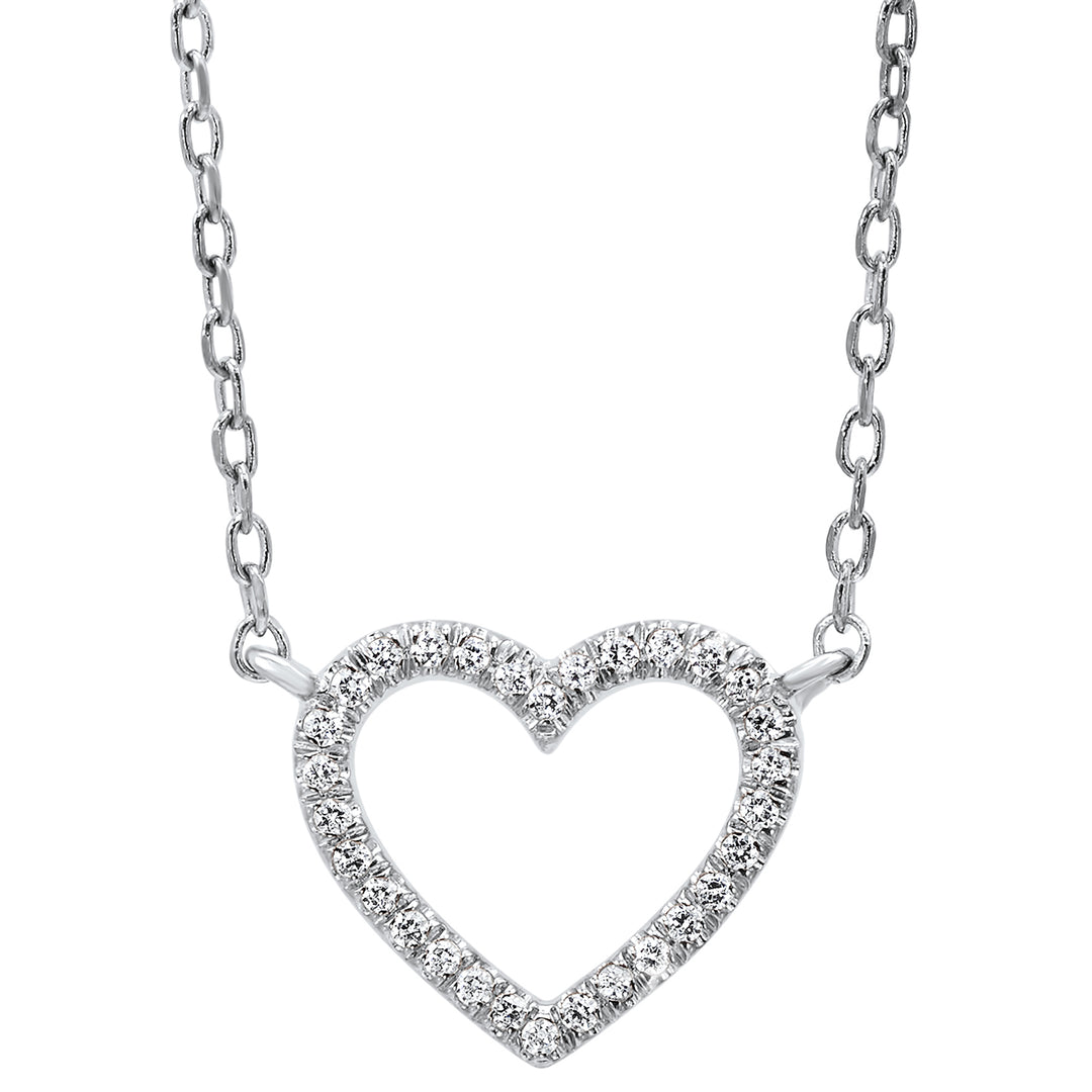 14Kt White Gold Diamond 1/20Ctw Pendant