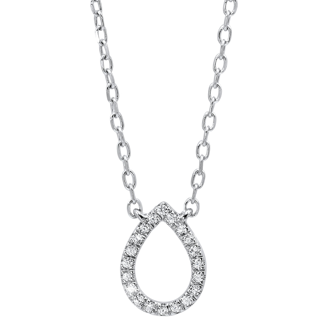 14Kt White Gold Diamond 1/20Ctw Pendant