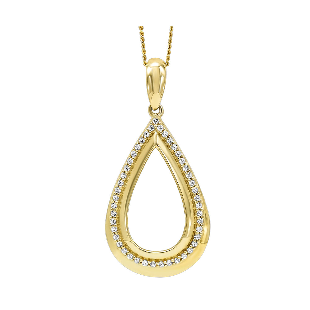 10Kt Yellow Gold Diamond 1/6Ctw Pendant