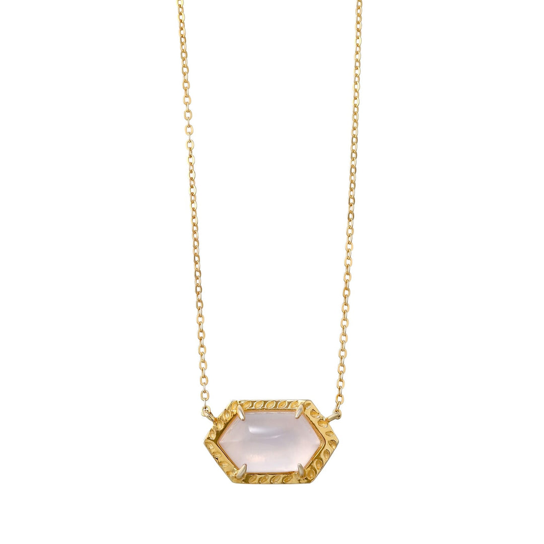Silver Yellow & Pink Quartz 1Ctw Pendant