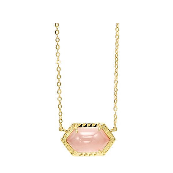 Silver Yellow & Pink Quartz 1Ctw Pendant