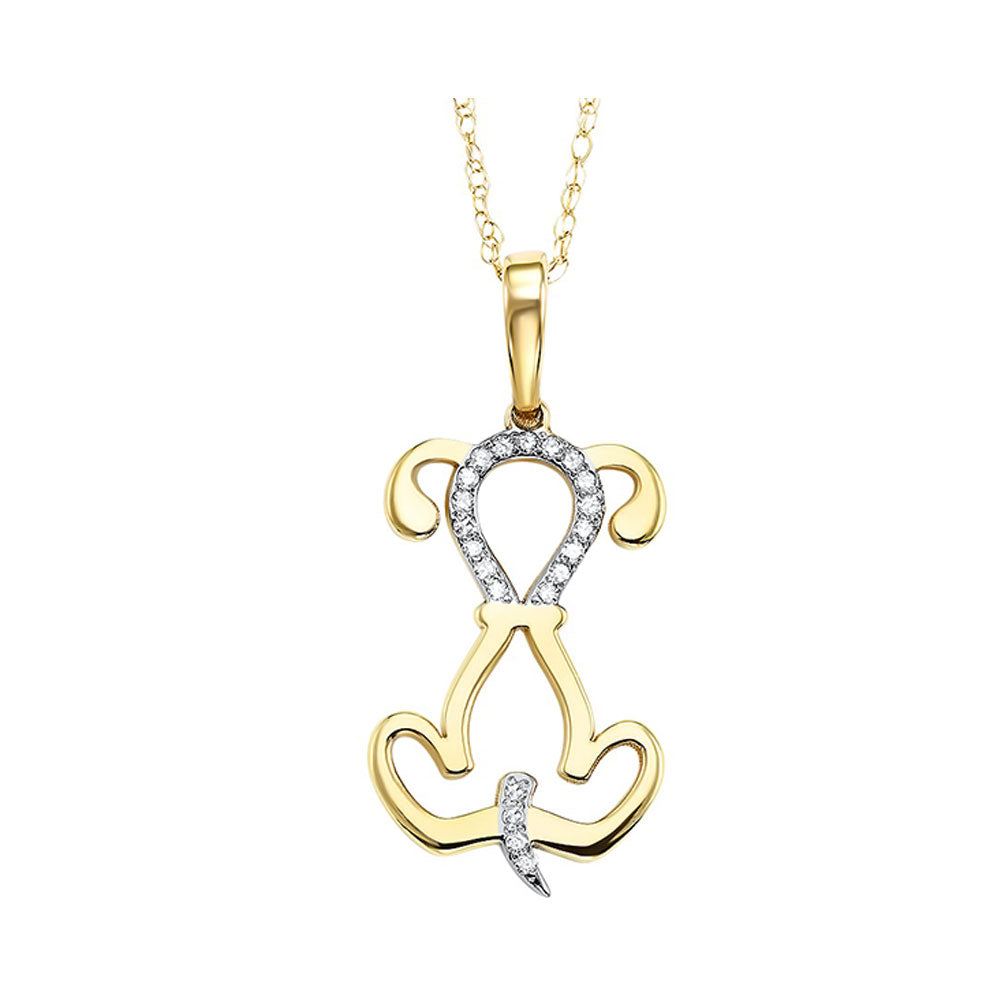 14Kt Yellow Gold Diamond 1/20Ctw Pendant