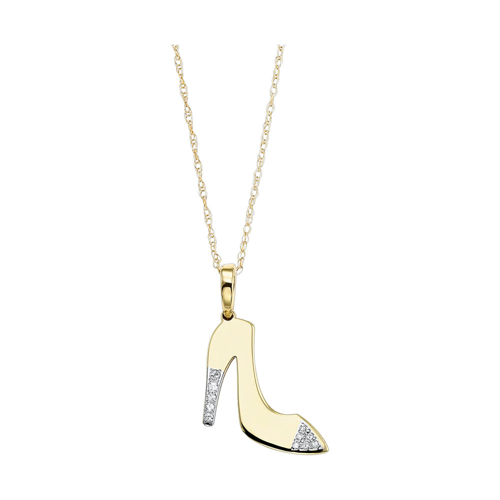 10Kt Yellow Gold Diamond 1/25Ctw Pendant