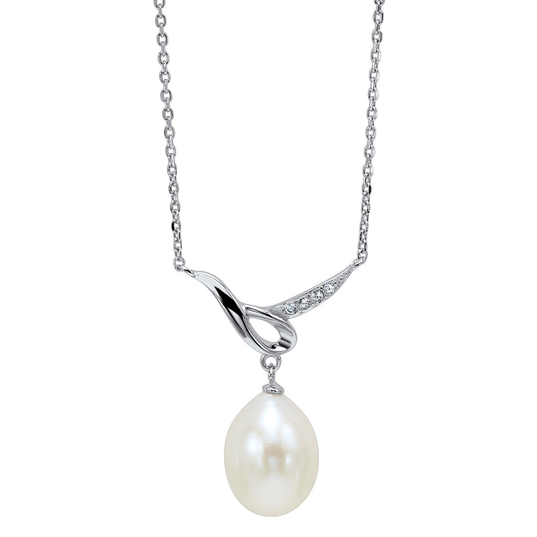 Silver White & Pearl Pendant