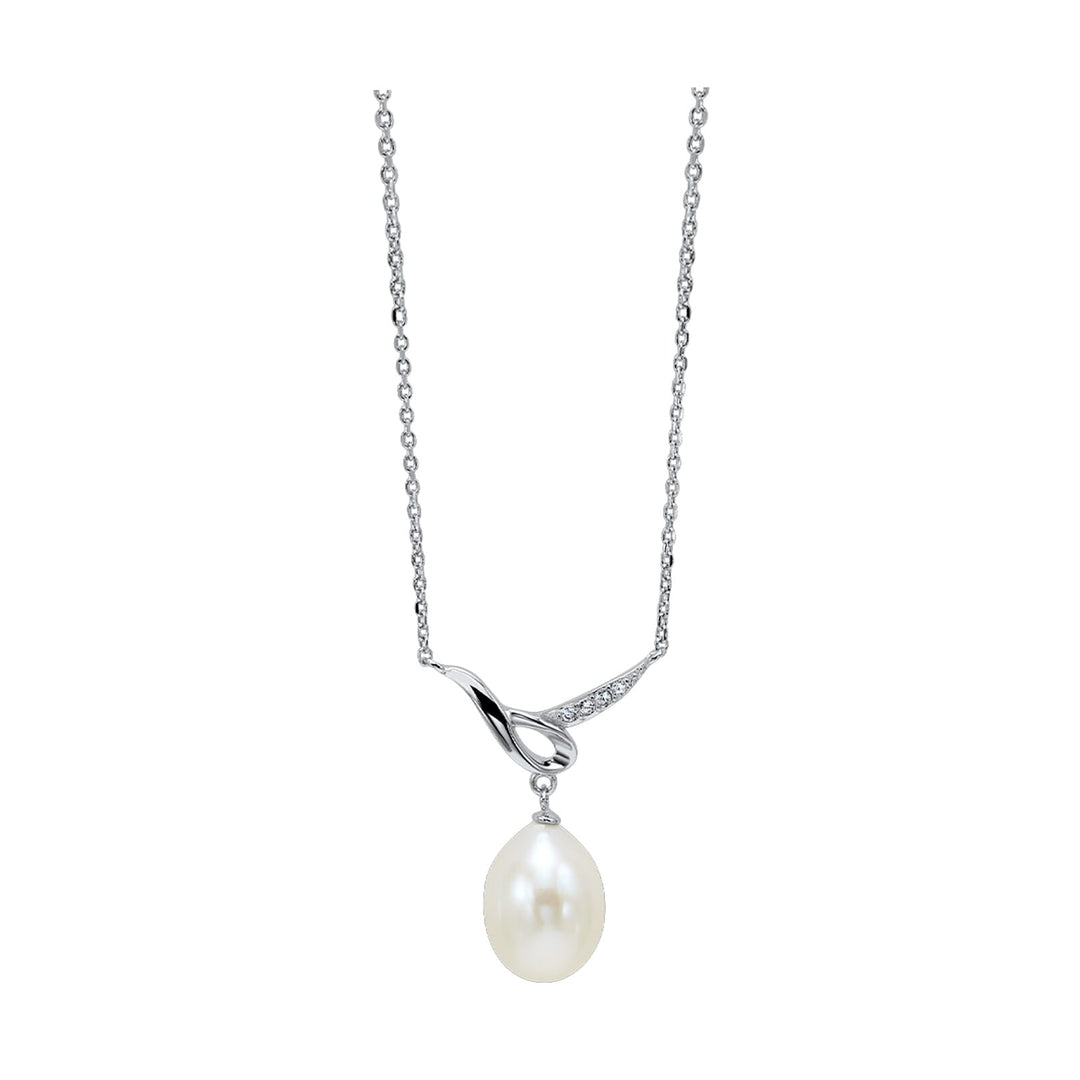 Silver White & Pearl Pendant