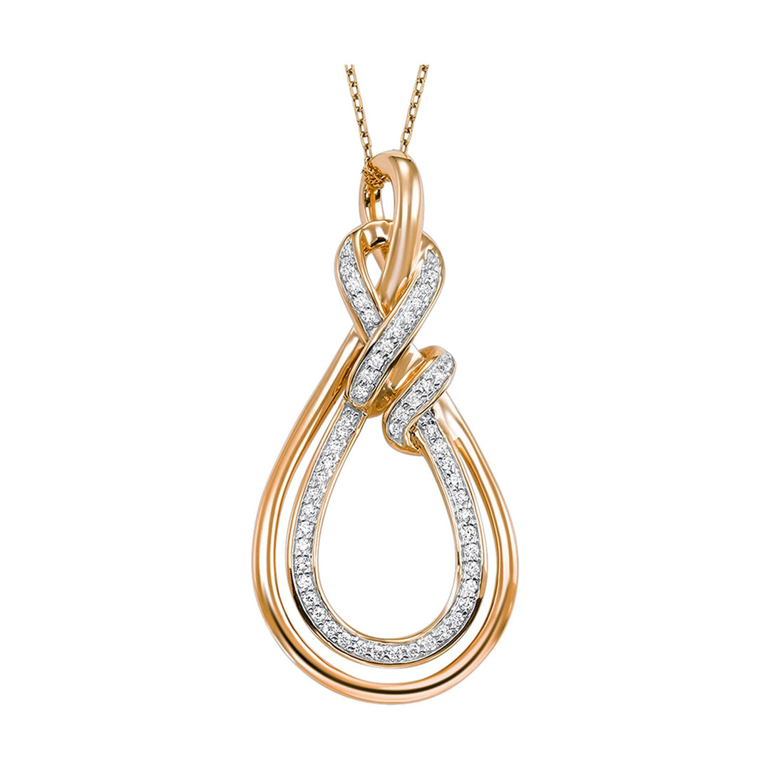 14Kt Rose Gold Diamond 1/10Ctw Pendant