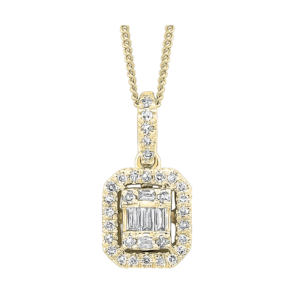 14Kt Yellow Gold Diamond 1/6Ctw Pendant