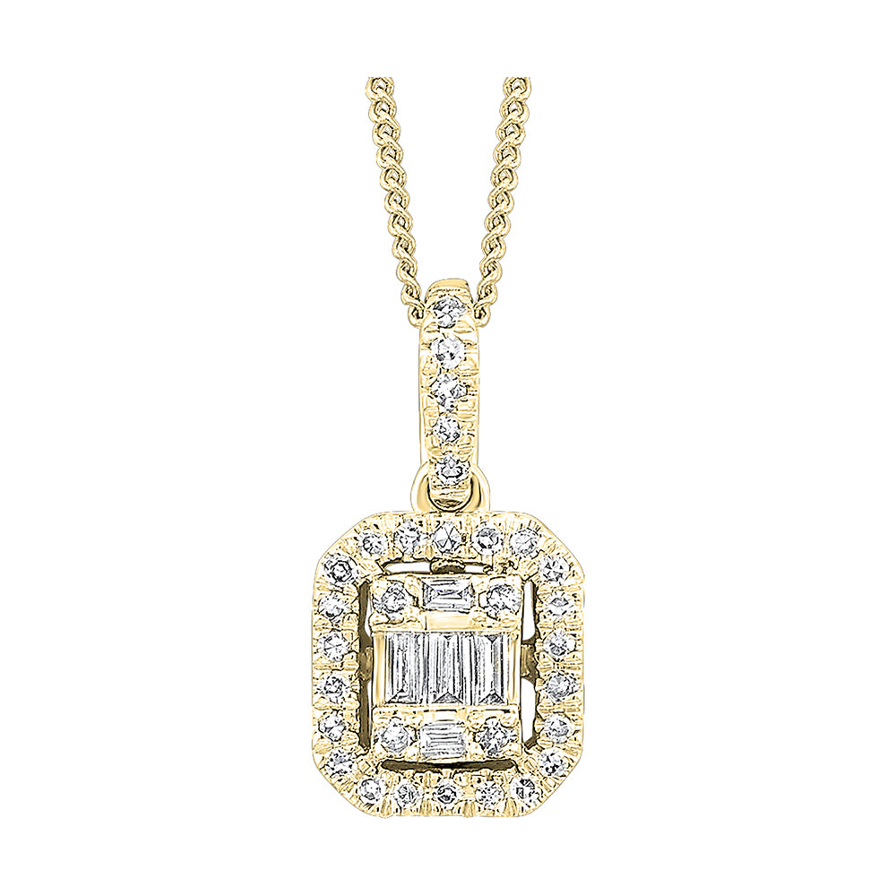 14Kt Yellow Gold Diamond 1/3Ctw Pendant