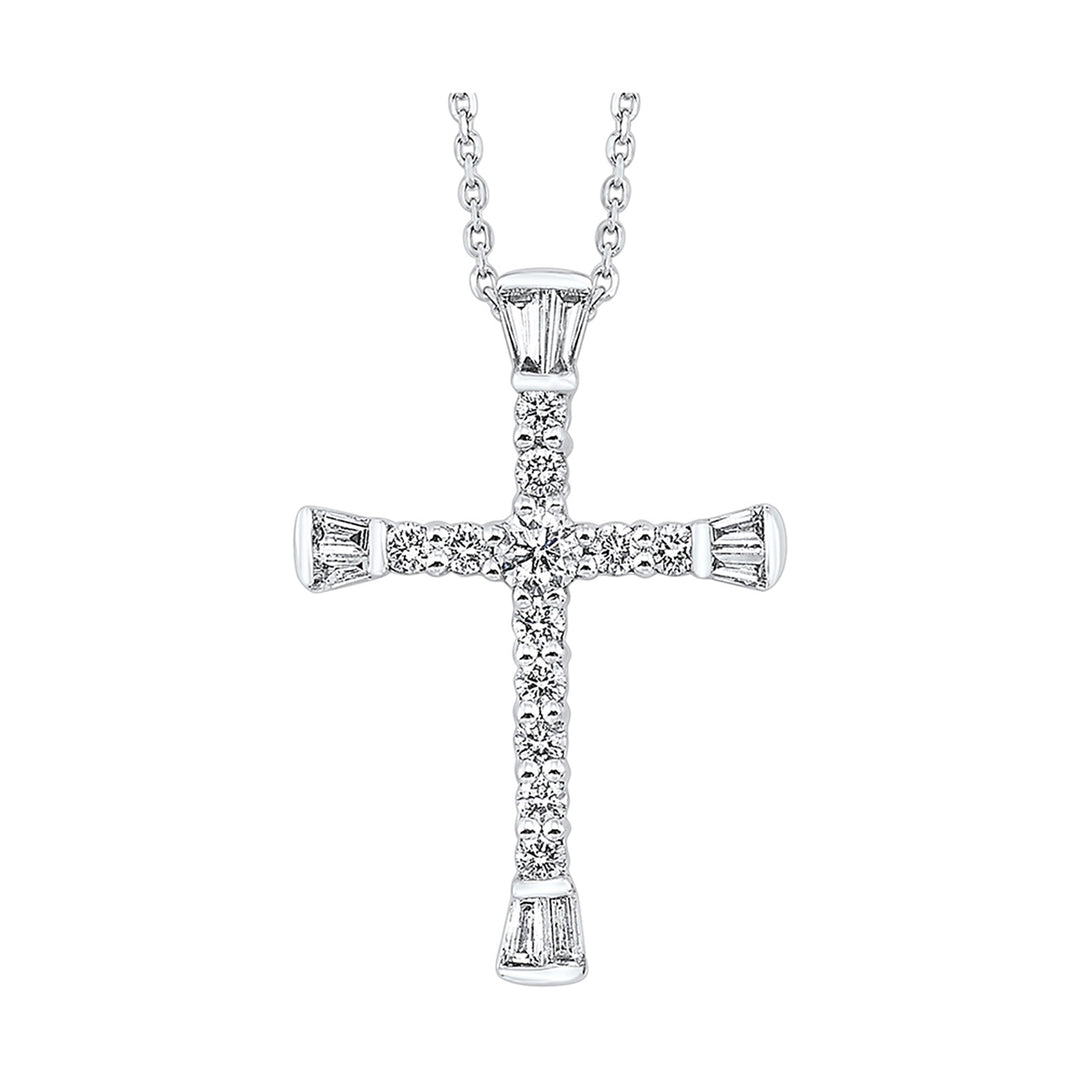 14Kt White Gold Diamond 3/8Ctw Pendant