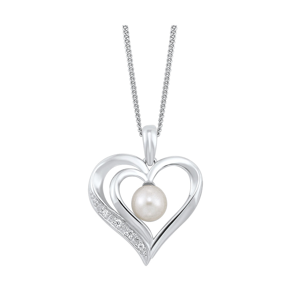 Silver Pearl 1Ctw Pendant