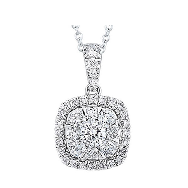 14Kt White Gold Diamond 3/4Ctw Pendant