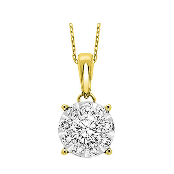 14Kt Yellow Gold Diamond 1/2Ctw Pendant
