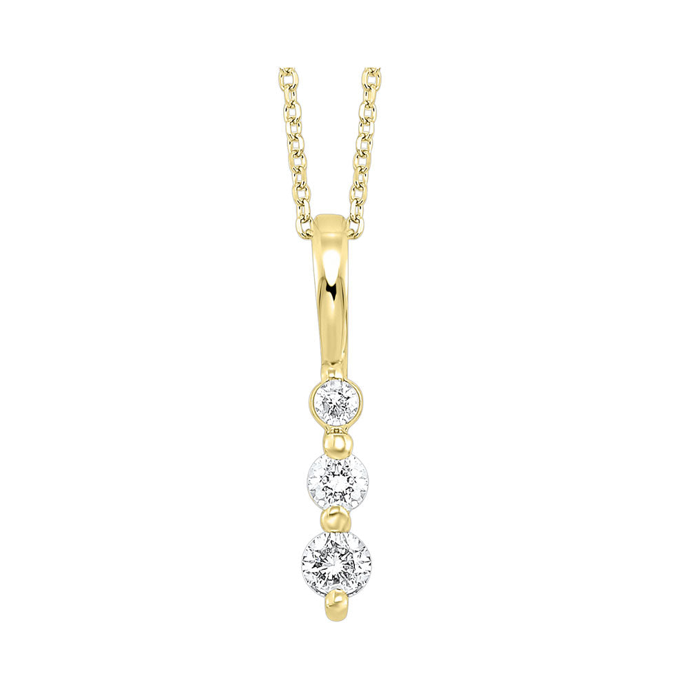 14Kt Yellow Gold Diamond 1/4Ctw Pendant