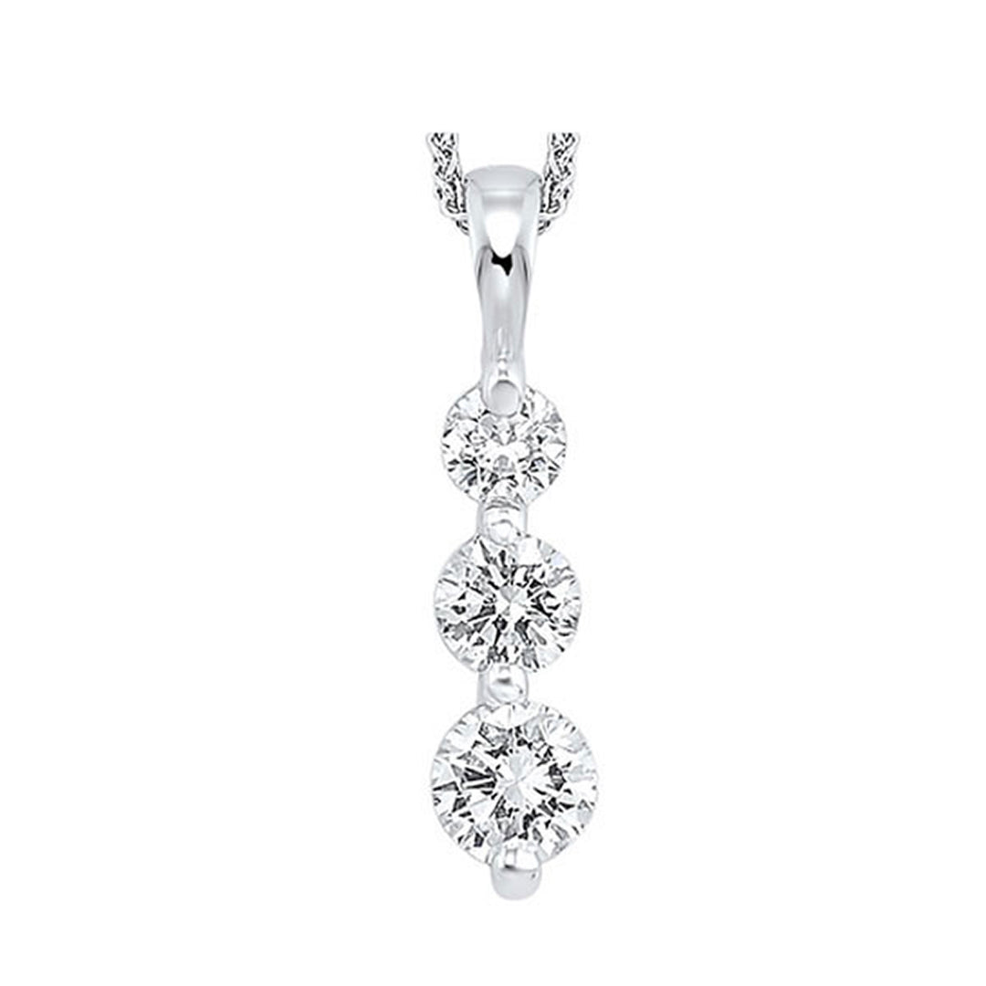 14Kt White Gold Diamond 1/2Ctw Pendant