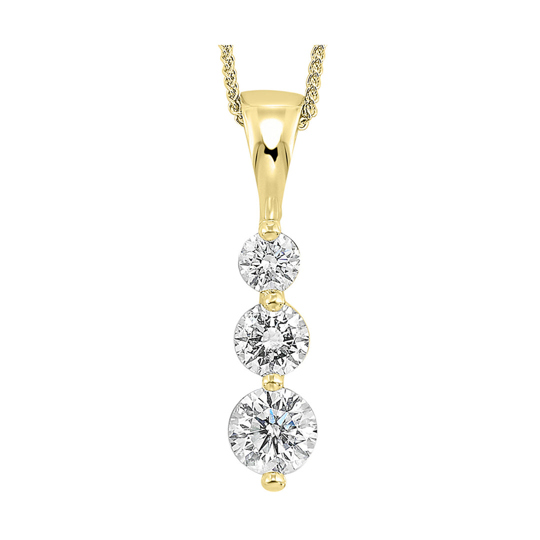 14Kt Yellow Gold Diamond 1Ctw Pendant