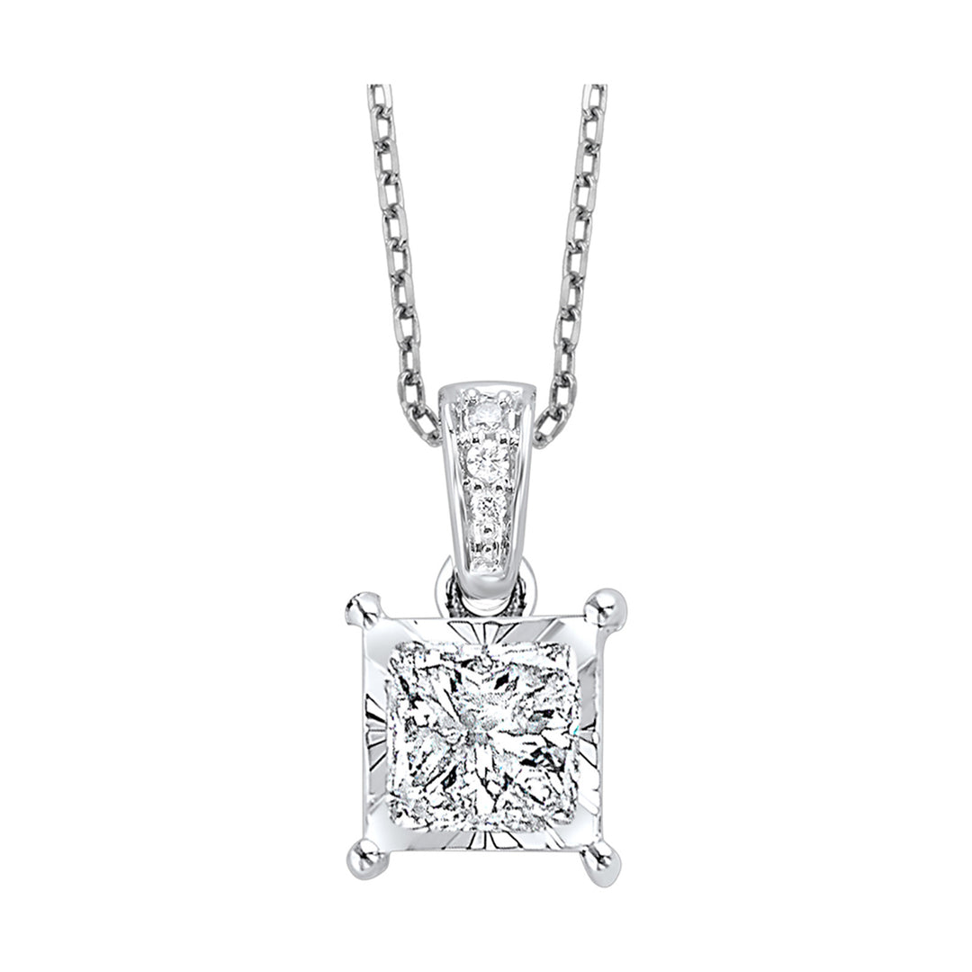 14Kt White Gold Diamond 1/7Ctw Pendant